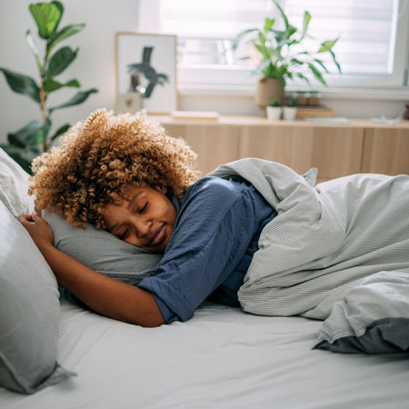 A woman getting rest
