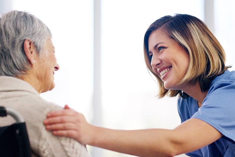 Nurse with patient