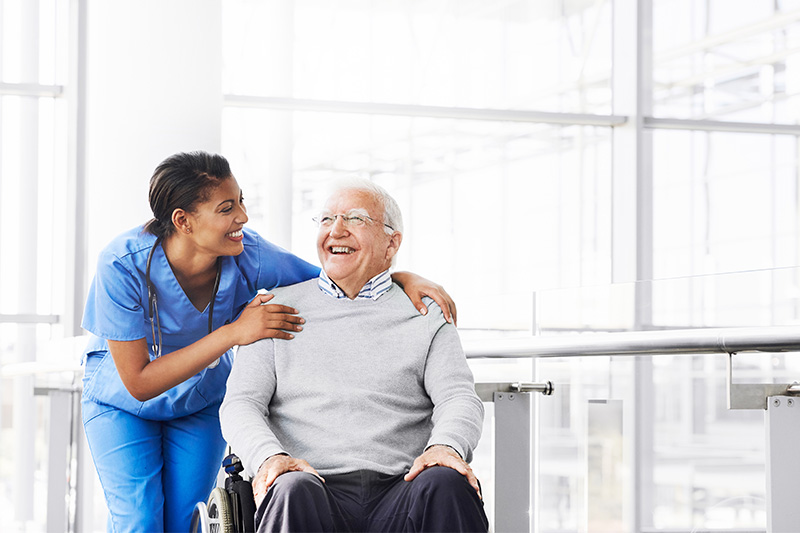 Nurse with patient