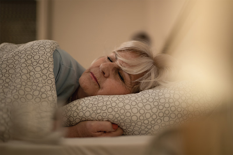Senior woman sleeping