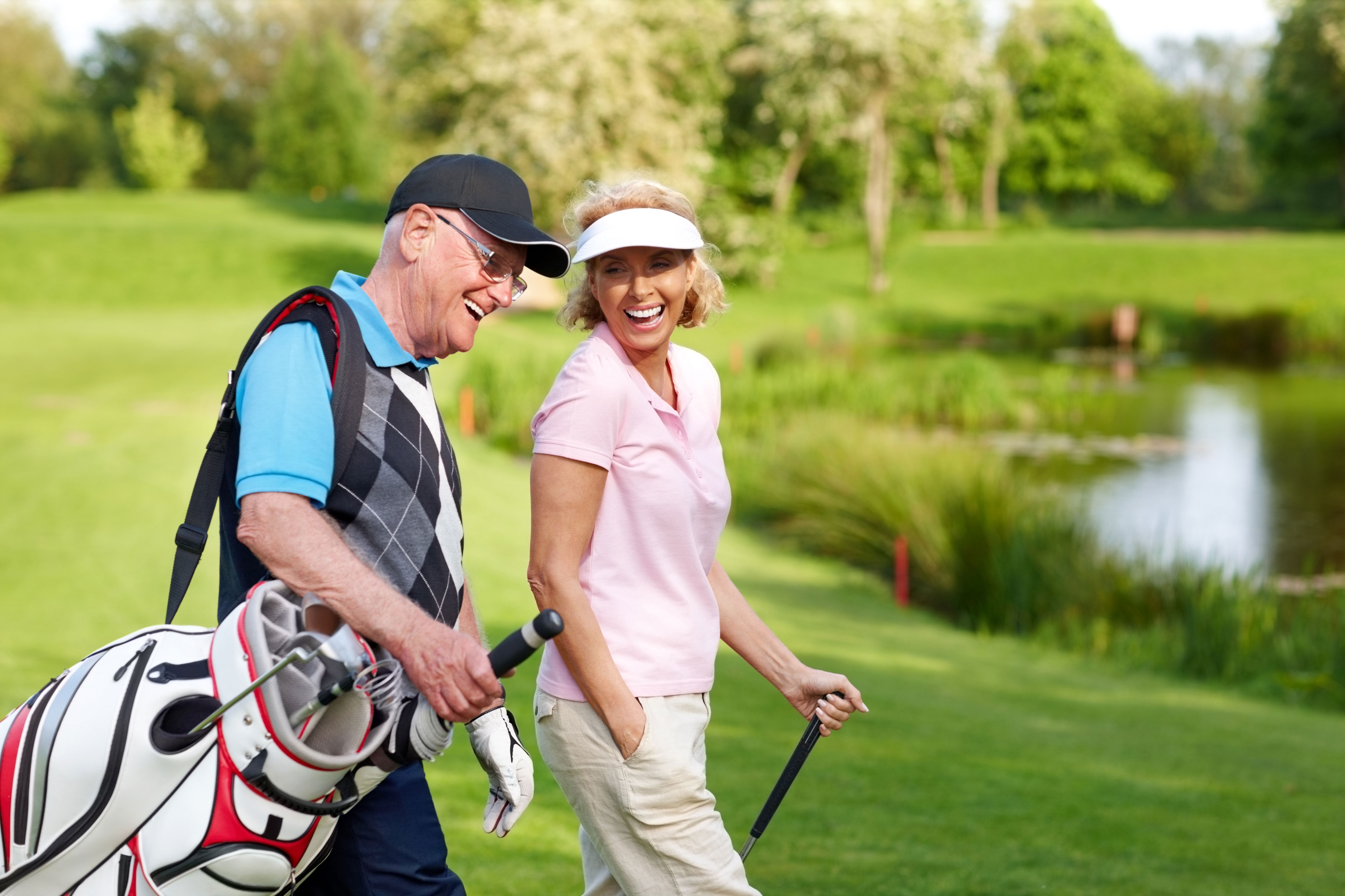 Couple on a golf course