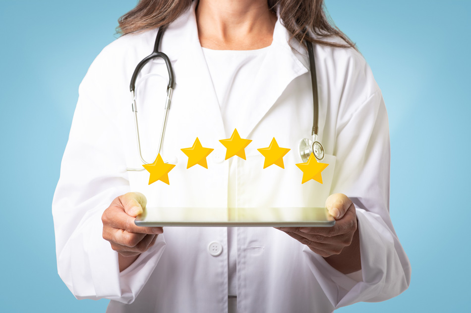 Medical provider displaying a five-star rating