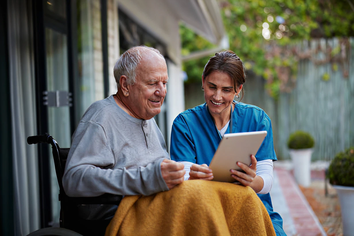 Couple on iPad browsing