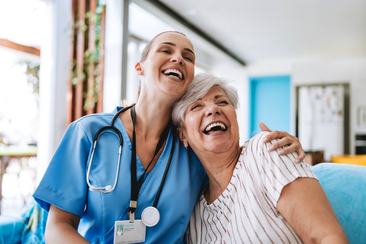 Patient and nurse