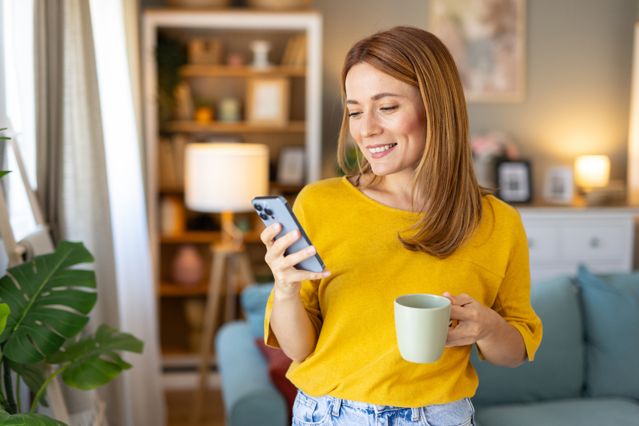 person reading TidalHealth news on phone
