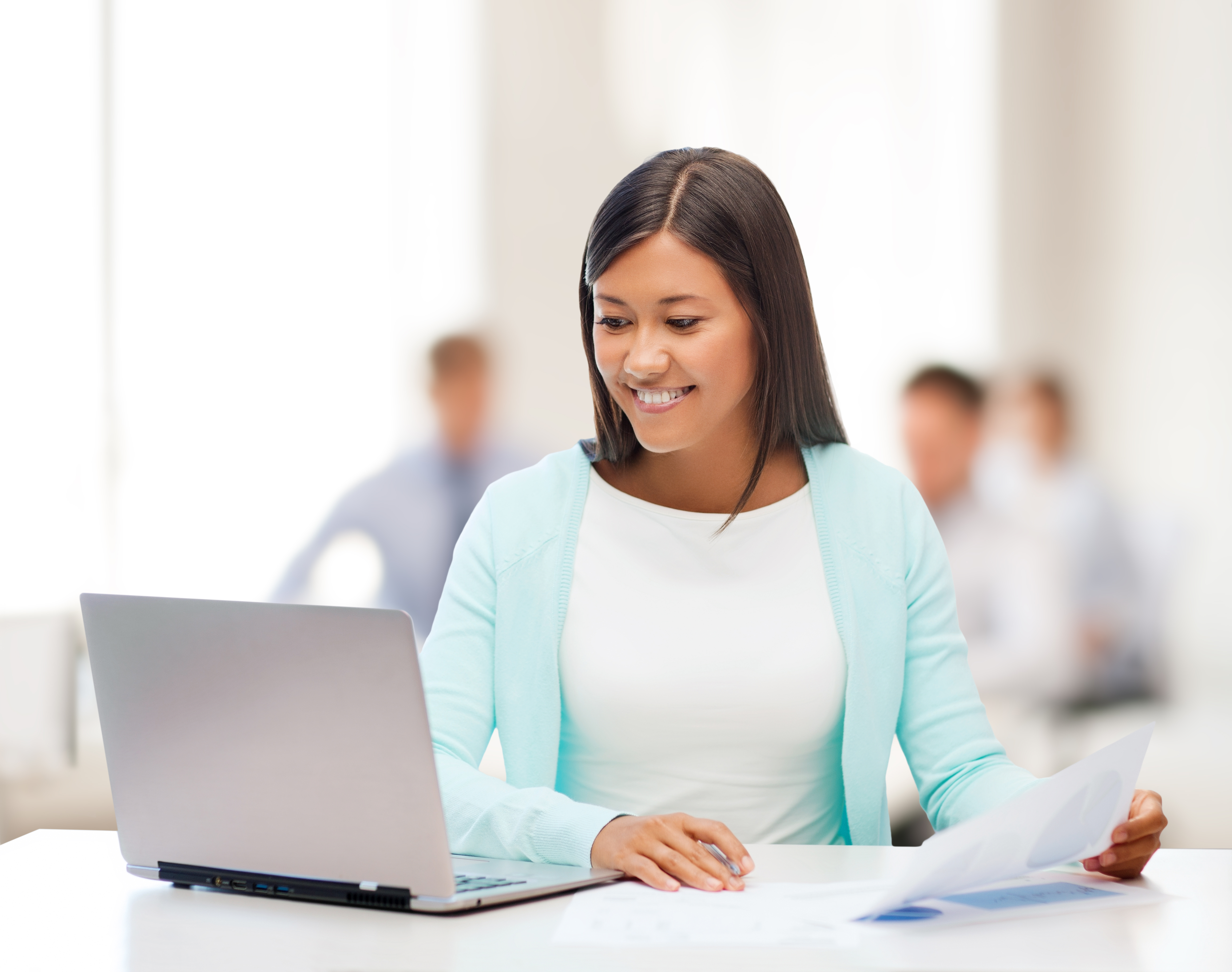 Woman at computer