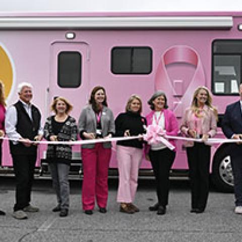 TidalHealth Mobile Mammography ribbon cutting