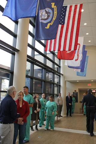 TidalHealth Nanticoke's flag wall dedication celebration
