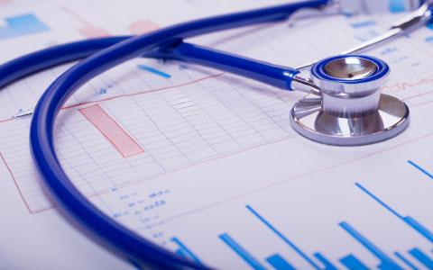 Stethoscope on top of rankings chart.