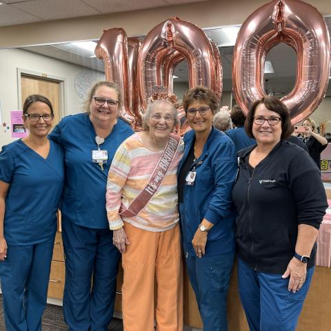 Dr. Fleming, Adult Fitness patient, celebrates 100th birthday