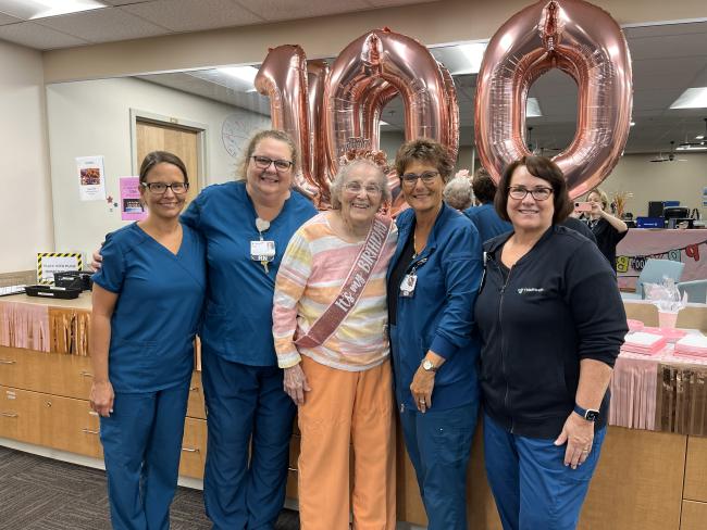 Dr. Fleming, Adult Fitness patient, celebrates 100th birthday