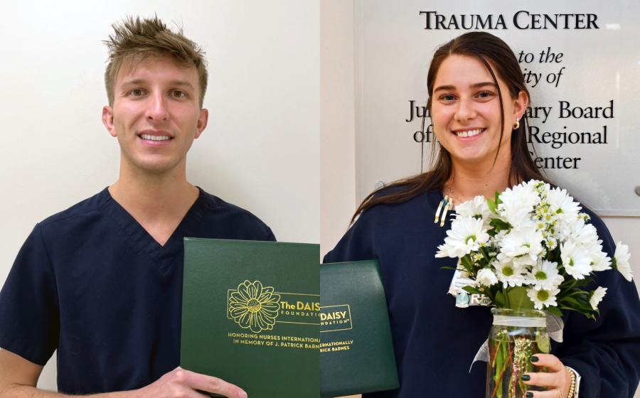 Barry Outten, RN, and Rebecca Ball, RN