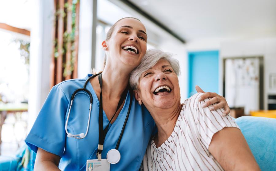 Patient and nurse 