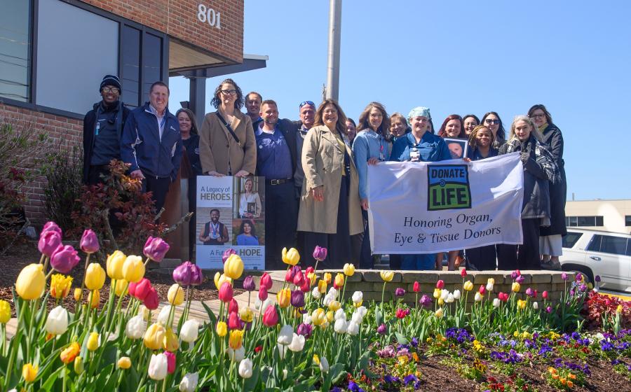 Donate Life flag-raising in Seaford