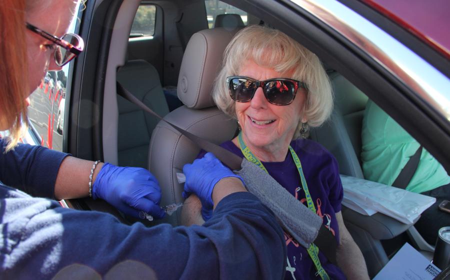 Drive-thru flu clinic
