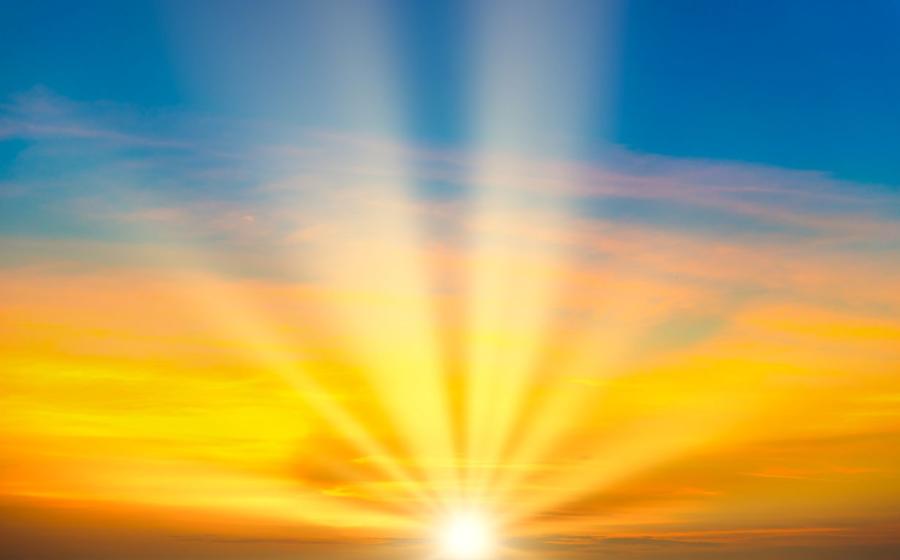 a bright sunset